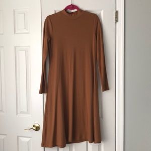 Camel midi dress